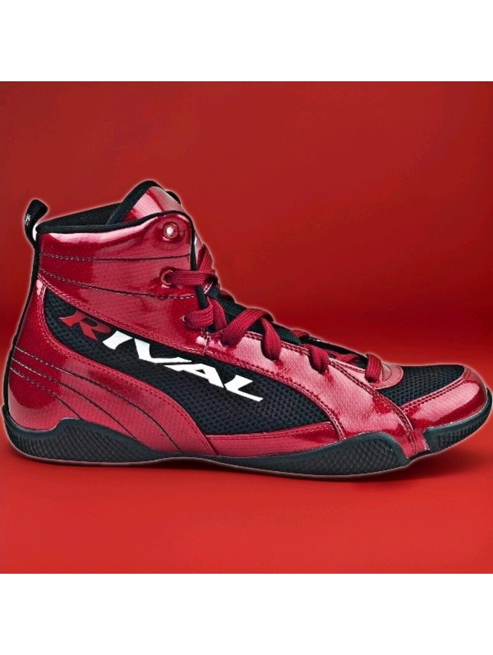 Rival Boxing RSX Guerrero Mid-Top Boots Shoes Candy Apple Red Black US Mens 13